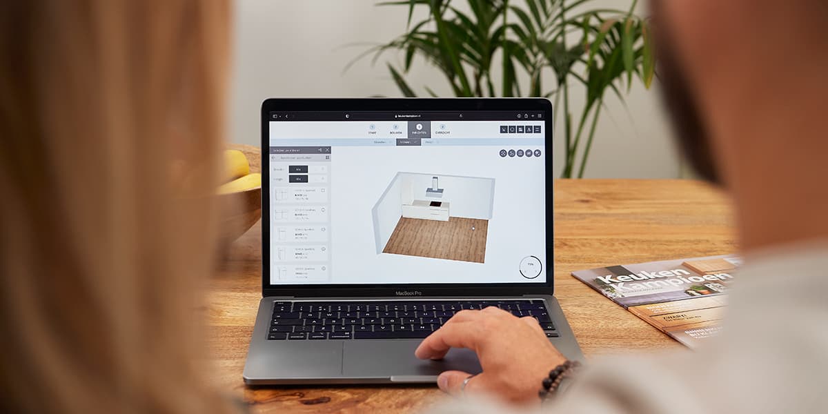 3D-keuken ontwerp bij adviesgesprek