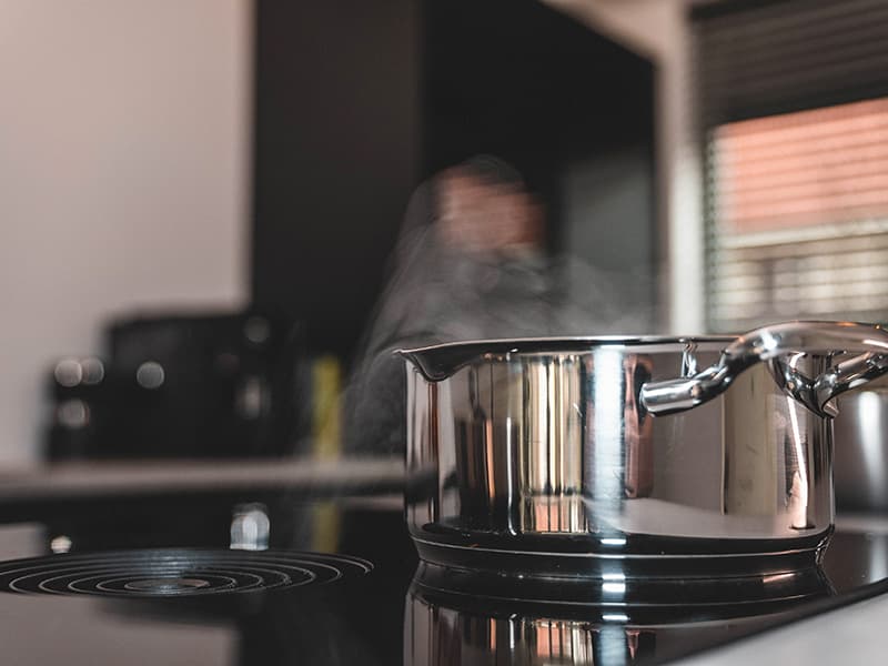 Koken op Bora inductiekookplaat