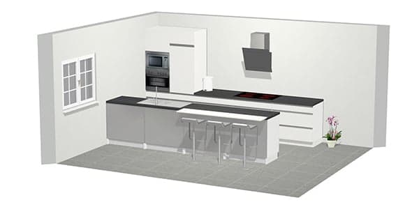 Parallel keuken met bar
