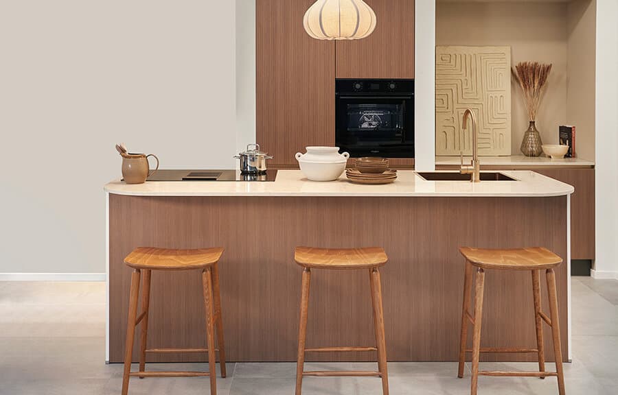 Japandi keuken met kookeiland