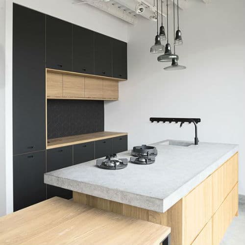 Mat houten keuken