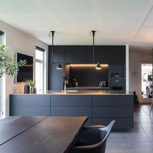 mat zwarte keuken
