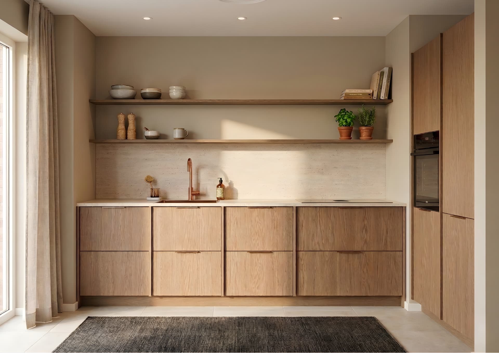 Houte beige keuken.png Steinhaus Saale Truffelbruin